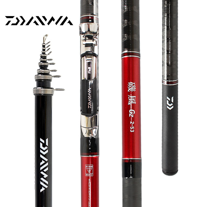 Daiwa 2019 New Gz Fishing Rod 4.5m/5.3m FUJI GUIDE Rings Fuji Reel Seat Carbon Fiber Body Rock Fishing Rod Tackle
