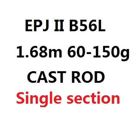 ECOODA EPJ II Full Fuji Parts Single Section 1.6m/1.68m/1.52m Spinning/Casting Rod Corss Carbon Boat Rod Jigging Rod