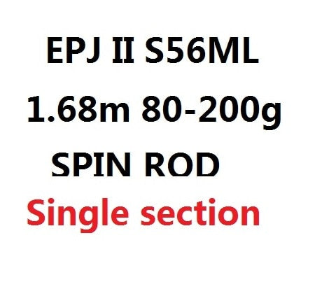 ECOODA EPJ II Full Fuji Parts Single Section 1.6m/1.68m/1.52m Spinning/Casting Rod Corss Carbon Boat Rod Jigging Rod