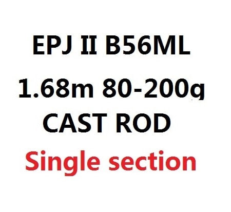 ECOODA EPJ II Full Fuji Parts Single Section 1.6m/1.68m/1.52m Spinning/Casting Rod Corss Carbon Boat Rod Jigging Rod