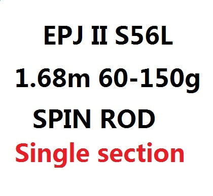ECOODA EPJ II Full Fuji Parts Single Section 1.6m/1.68m/1.52m Spinning/Casting Rod Corss Carbon Boat Rod Jigging Rod