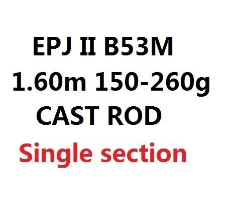 ECOODA EPJ II Full Fuji Parts Single Section 1.6m/1.68m/1.52m Spinning/Casting Rod Corss Carbon Boat Rod Jigging Rod