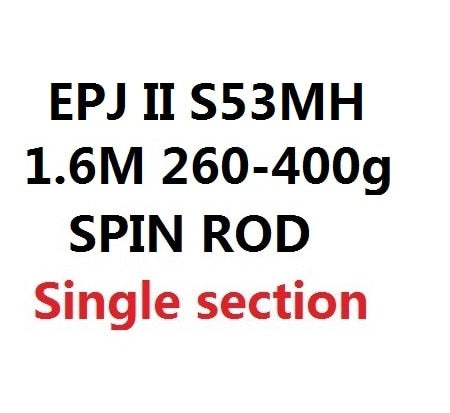 ECOODA EPJ II Full Fuji Parts Single Section 1.6m/1.68m/1.52m Spinning/Casting Rod Corss Carbon Boat Rod Jigging Rod