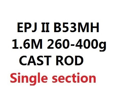 ECOODA EPJ II Full Fuji Parts Single Section 1.6m/1.68m/1.52m Spinning/Casting Rod Corss Carbon Boat Rod Jigging Rod