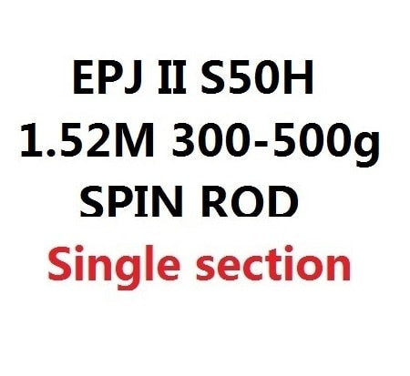ECOODA EPJ II Full Fuji Parts Single Section 1.6m/1.68m/1.52m Spinning/Casting Rod Corss Carbon Boat Rod Jigging Rod