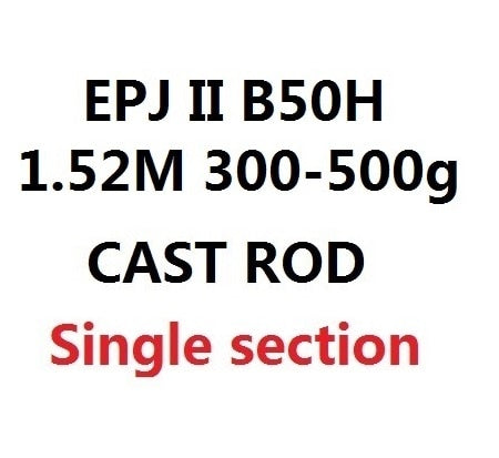 ECOODA EPJ II Full Fuji Parts Single Section 1.6m/1.68m/1.52m Spinning/Casting Rod Corss Carbon Boat Rod Jigging Rod