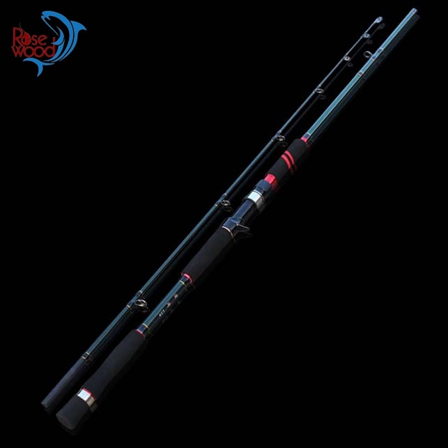 2.28m 2-Piece Saltwater Casting Rods Heavy Baitcaster Rod Carbon Portable Fishing Rod Casting Fishing Rod (15-40g Lure Weight)
