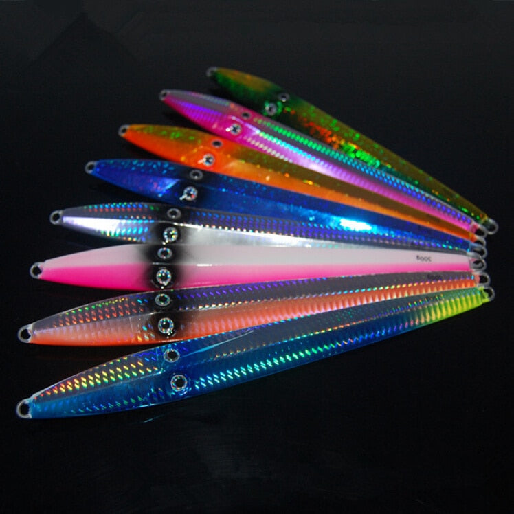 4pcs 300g/400g Laser Micro Butterfly Knife Jigs Bionic Fishing Lure Baits Deep Water Slow Lures Tuna Perch Saltwater Freshwater