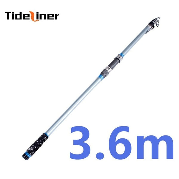 Tideliner 3.6m 3.9m 4.2m 4.5m surf casting spinning fishing rod carbon fiber sea surfcasting telescopic fishing rod 60-150g