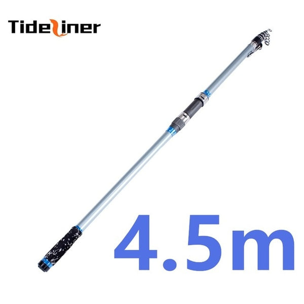 Tideliner 3.6m 3.9m 4.2m 4.5m surf casting spinning fishing rod carbon fiber sea surfcasting telescopic fishing rod 60-150g