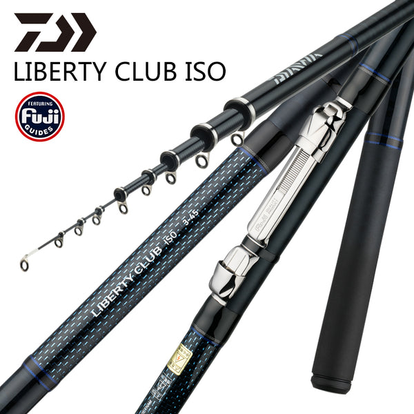 Daiwa LIBERTY CLUB ISO Fishing Rod 3.9m/4.5m/5.3m FUJI GUIDE Rings fuji Reel Seat Carbon Fiber Body Rock Fishing Rod Tackle