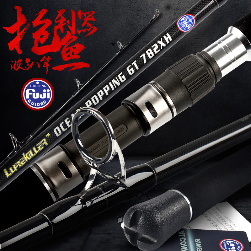 Japan Full Fuji ring popper GT bluefish Popping Rods Boat Rod 2.35M High Carbon Power Spinning Rod Saltwater Fishing Rod