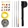 Sougayialng Fly Fishing Rod Set  2.7M 8.86FT #5/6  Fly Rod and Fly Reel with Fishing Bag Line Accessories Lures Box Combo