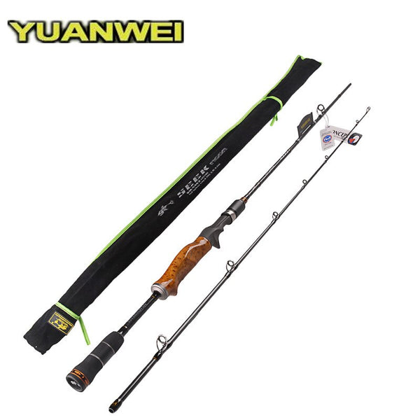 YUANWEI 2Sec 1.98m/2.1m/2.4m IM8 Carbon Casting Fishing Rod Lure Rod Wood Root Handle Vara De Pesca Peche Carpe Olta