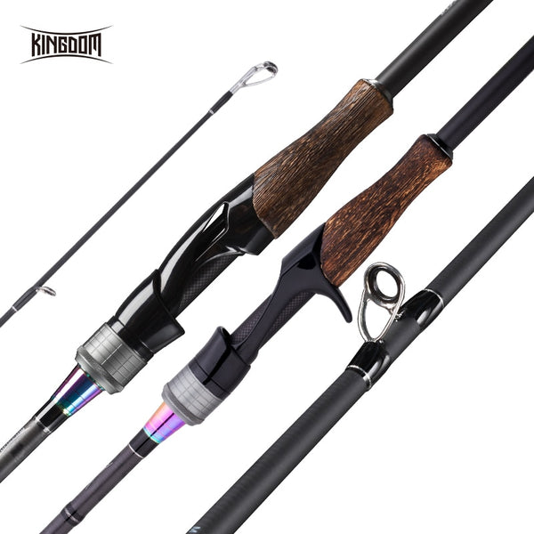 Kingdom KING PRO Spinning Rod Casting Fishing Rods High Sensitive 2pc Top Section two different power Feeder Fishing Travel rods