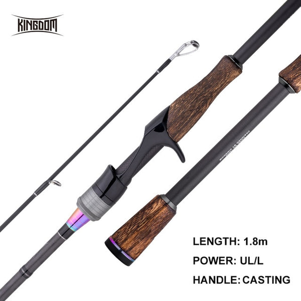 Kingdom KING PRO Spinning Rod Casting Fishing Rods High Sensitive 2pc Top Section two different power Feeder Fishing Travel rods