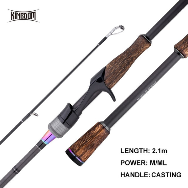 Kingdom KING PRO Spinning Rod Casting Fishing Rods High Sensitive 2pc Top Section two different power Feeder Fishing Travel rods