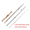 Free shipping!!MADMOUSE Full Fuji Parts Trout Rod 1.42m/1.68m Portable Rod Wood Handle Solid Carbon Spinning/Casting Fishing Rod