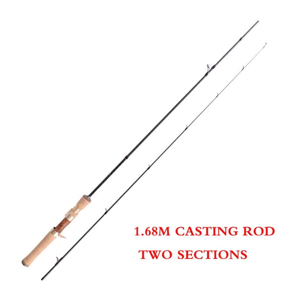 Free shipping!!MADMOUSE Full Fuji Parts Trout Rod 1.42m/1.68m Portable Rod Wood Handle Solid Carbon Spinning/Casting Fishing Rod