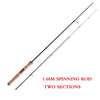 Free shipping!!MADMOUSE Full Fuji Parts Trout Rod 1.42m/1.68m Portable Rod Wood Handle Solid Carbon Spinning/Casting Fishing Rod