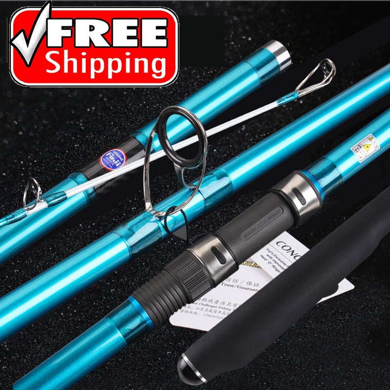 Lurekiller japan surf fishing rod top quality fuji ring surf rods carbon fiber 3 sections casting rod