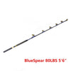 Boat fishing rod 5+1 Roller Guide 168cm Blue Spear 80lbs 100lbs big game rod nylon butt unbreakable power trolling fishing rods