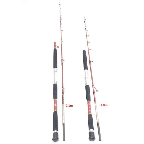 200g Lure Boat Fishing Rod 1.8M 2.1M Carbon Fiber Fish Pole Ocean Saltwater Spinning Universal Casting Rock Fly Fishing Rod