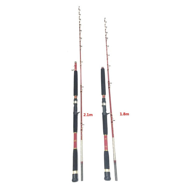 200g Lure Boat Fishing Rod 1.8M 2.1M Carbon Fiber Fish Pole Ocean Saltwater Spinning Universal Casting Rock Fly Fishing Rod