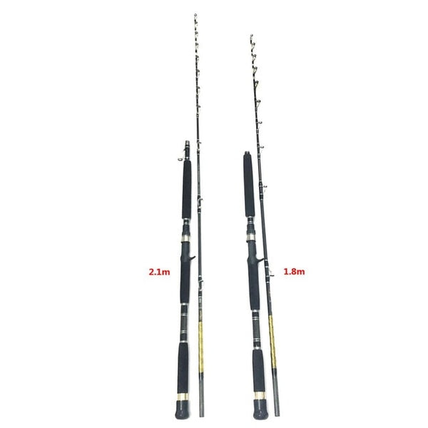 200g Lure Boat Fishing Rod 1.8M 2.1M Carbon Fiber Fish Pole Ocean Saltwater Spinning Universal Casting Rock Fly Fishing Rod