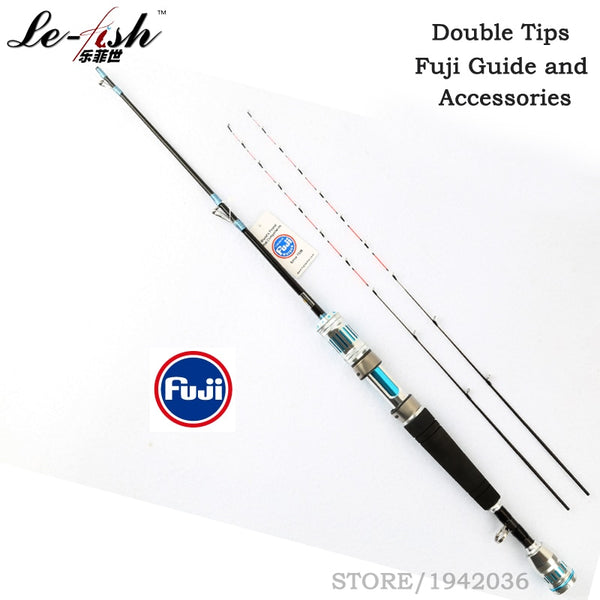 New Arrival Carbon Resin Material Raft Fishing Rod EVA Metal Handle 1m/1.2m 3 Section Lure Fishing Rod Wholesale FUJI Accessorie