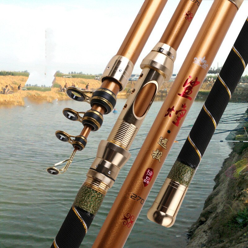 High Carbon Telescopic Fishing Rod Distance Throwing Pole Super Hard Rock Fishing Olta Pesca Fishing Tackle and Tool 3.0 M 2.1 M