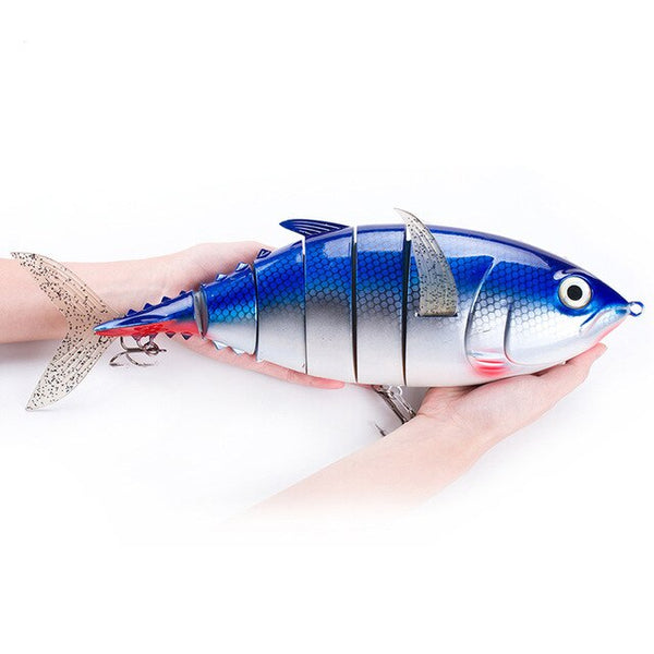 East Rain 40CM 1027G Ocean Fishing Lures 6 Segment Hard Bait Quality Professional 2 Hooks Fishing Artificial Bait Free shipping