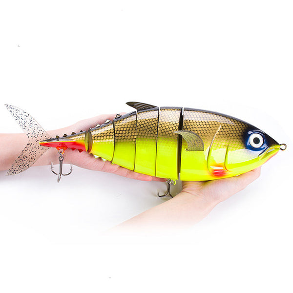 East Rain 40CM 1027G Ocean Fishing Lures 6 Segment Hard Bait Quality Professional 2 Hooks Fishing Artificial Bait Free shipping