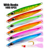 6PC Lead Fish Jig Fishing Lure 140G/14.5CM Metal Fishing Bait 6 Colors Scale Artificial Hard Jigging Baits