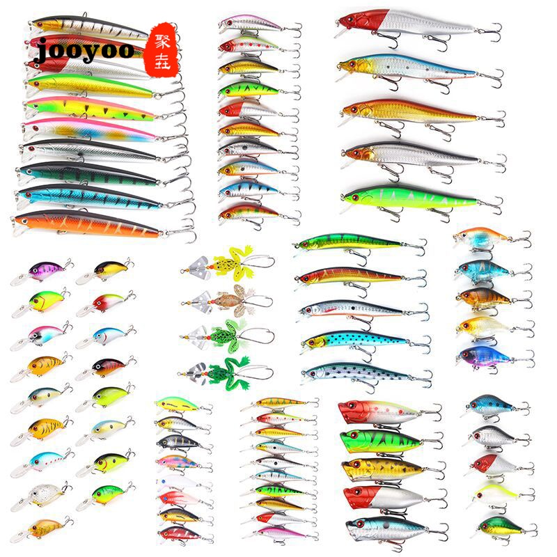 86pcs/lot Fishing Lures Set Mixed 11 Model Wobblers Fishing Tackle 86 Colors High Quality Minnow/Crank/VIB/Popper Bait MIX