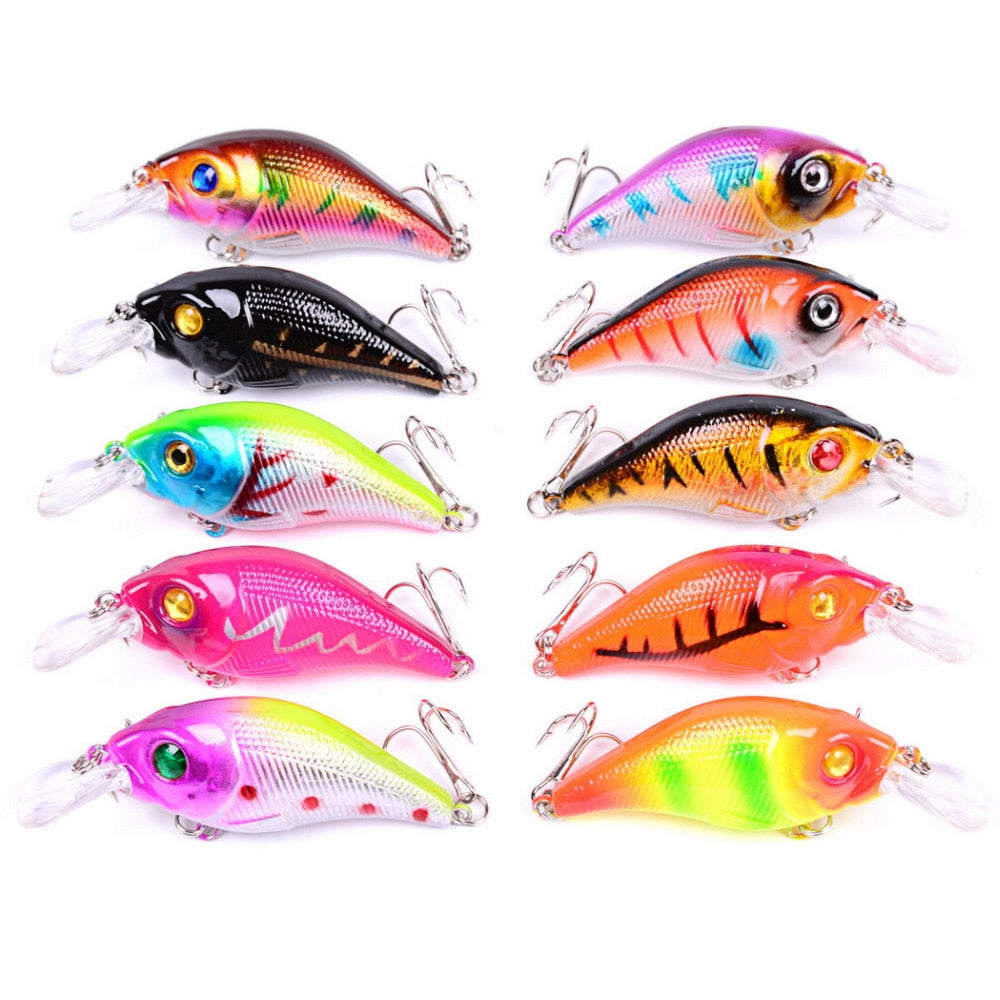 Aorace fishing lures hard bait 10color 7.5cm/10.2g fishing tackle crankbait  leurre wobbler iscas artificiais 100pcs