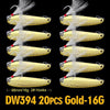 20PC Spinner Fishing Lure Spoon 6g-11g-16g Spoon Lures Silver Color Fishing Tackle Mixed Hook Metal Bass Bait