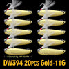 20PC Spinner Fishing Lure Spoon 6g-11g-16g Spoon Lures Silver Color Fishing Tackle Mixed Hook Metal Bass Bait