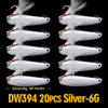 20PC Spinner Fishing Lure Spoon 6g-11g-16g Spoon Lures Silver Color Fishing Tackle Mixed Hook Metal Bass Bait