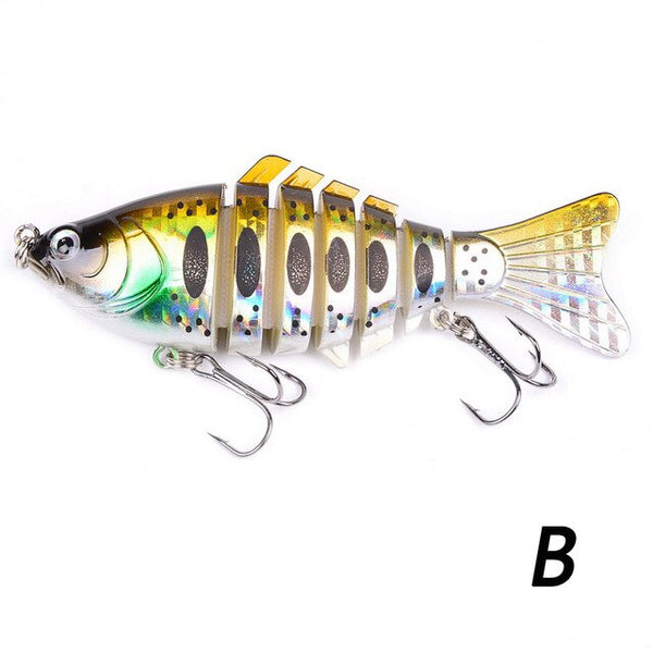 60PCS Sinking Wobblers 7 Segments Fishing Lures Multi Jointed Swimbait 15.8g Fishing Tackle For Bass Isca Lifelike Crankbait