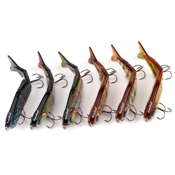 6pcs/lot fishing lure VMJ04-8 Multi Jointed swimbait pike Sinking isca Artificial hard bait wobbler tackle pesca 4 sections