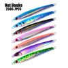 7PC Metal Fishing Lure Jigbait with Hooks and Feather Lead Fish Deep Ocean Sea Jigging Fishing Sea Baits  250G/17CM Metal Jig