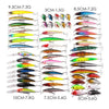 53PCS / 56PCS Hard Fishing Bait Set Topwater Fishing Lure Minnow Crankbait Fishing Bait with Triple Hook Bass Walleye Perch Lure