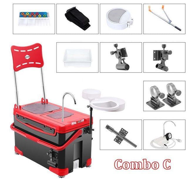 36L Waterproof Fishing Tackle Boxes Super Hard Plastic Fishing Lure Bait Hook Storage Case Tackle Box Fishing Accessories