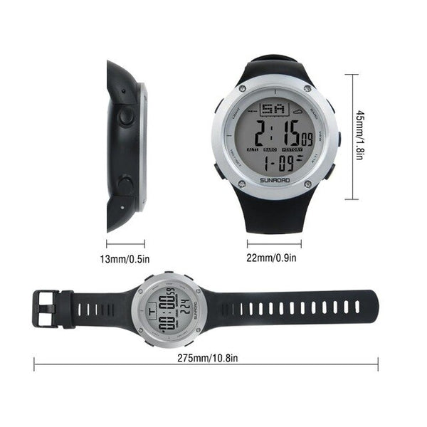 Fishing Barometer Watch Waterproof Altimeter Thermometer Digital Watches Fishing Accessories