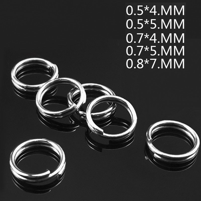 10000pcs Double circle lures rust steel ring connecting ring full size fishing accessories tackle