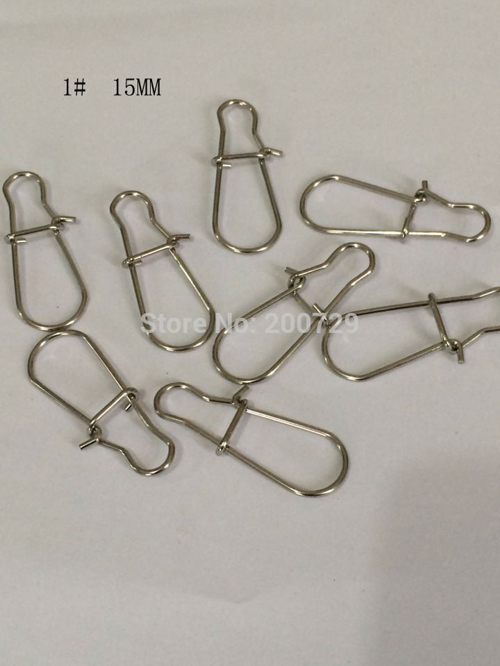 200pcs 1# 15mm Enhanced brooch pin Fishing Lure factory accessories NICE SNAP swivel pin