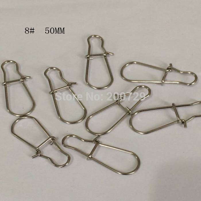SeaKing 200pcs 8# 50mm Enhanced brooch pin Fishing Lure factory accessories NICE SNAP swivel pin