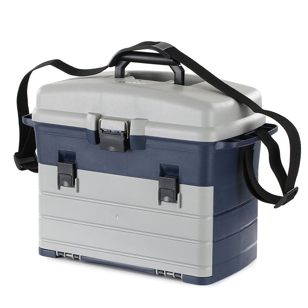 Spacious Fishing Tackle Box Lures Baits Accessory Sea Boat Fishing Box Case with Three Trays