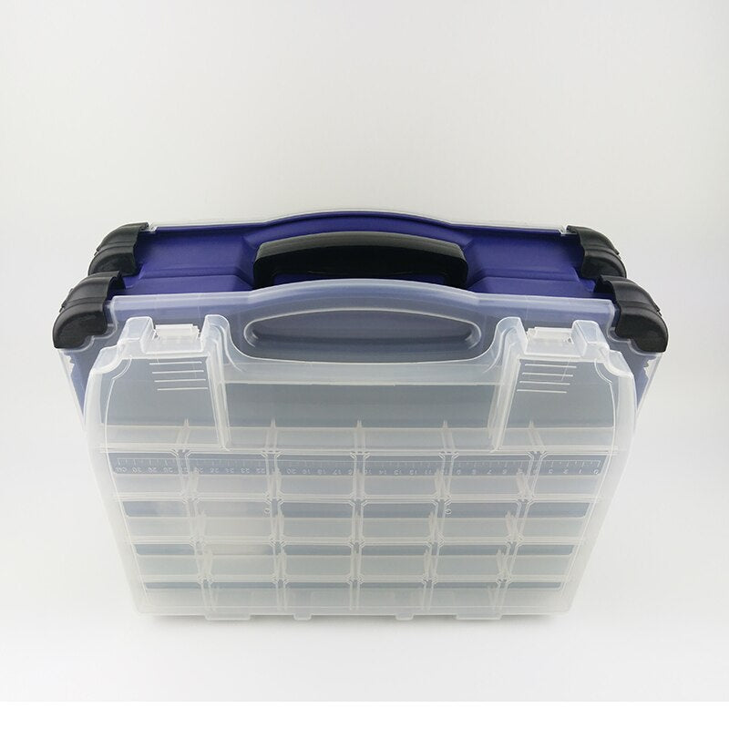 SHOUDIAO Multi Functional Fishing Box Fish Bait Box High-strength 42 * 20 * 35cm Transparent Plastic Accessories Box